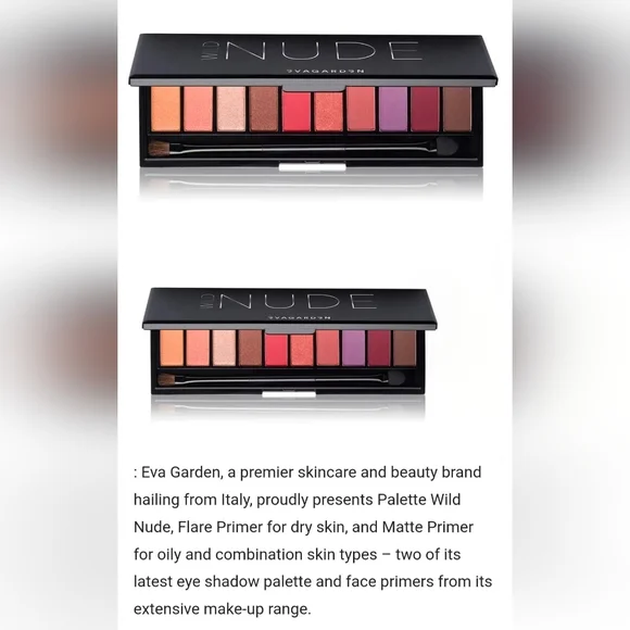 NIB EVA GARDEN Wild Nude Eye Shadow Palette 🎨 10 shadows - Picture 1 of 7